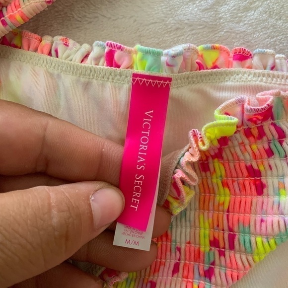 𝅺VICTORIA'S Secret Neon Confetti Two Piece Bikini NWOT - Picture 3 of 4